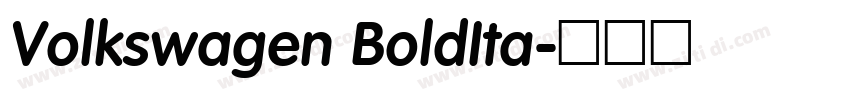 Volkswagen BoldIta字体转换